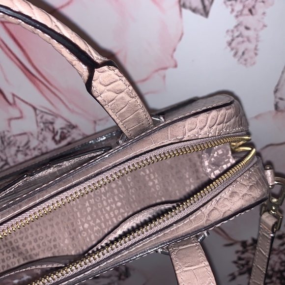 KATE SPADE Crossbody Riverside Street Exotic Small Porcini Leather Satchel NWOT - Picture 12 of 13